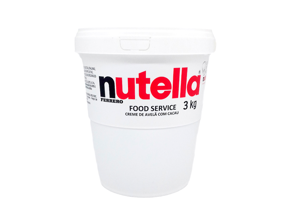 CREME DE AVELÃ GRANDE COM CACAU FOOD SERVICE NUTELLA 3 KG (CX 2 BD)